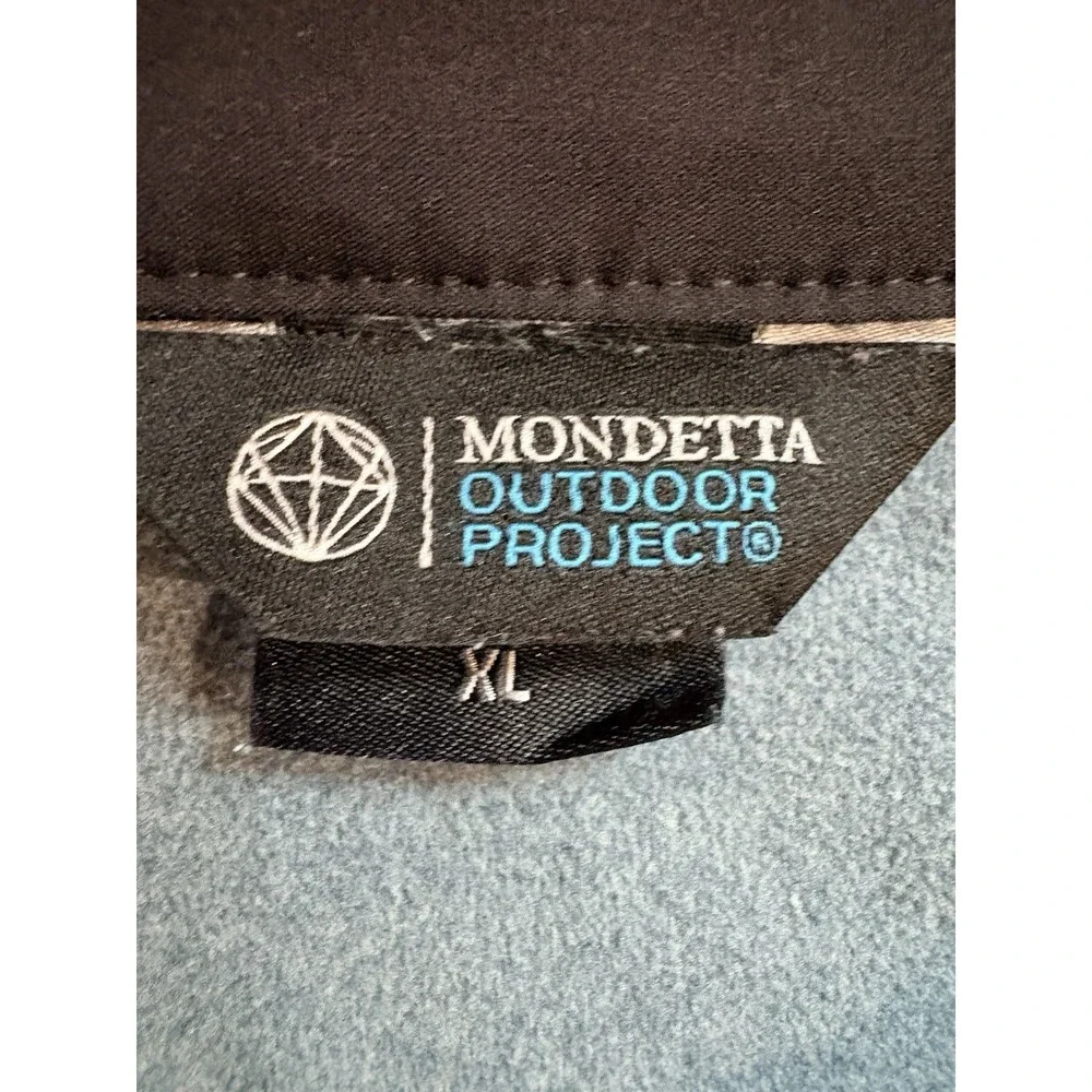 Mondetta Outdoor Projects Quarter Zip Fleece Pullover Blue Men's XL Soft